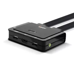 LINDY KVM Switch, HDMI 2.0 18G, USB 2.0 és audio, 2 port