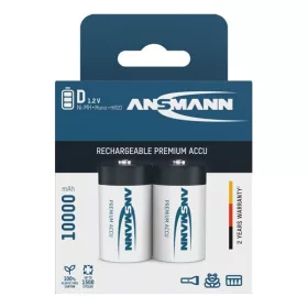   ANSMANN akku, D, HR20, 10000 mAh, Nagy energiafogyasztású eszközökhöz is, 2 db