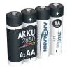 ANSMANN akku, ceruza, AA, 2850 mAh, Nagy energiafogyasztású eszközökhöz is, 4 db