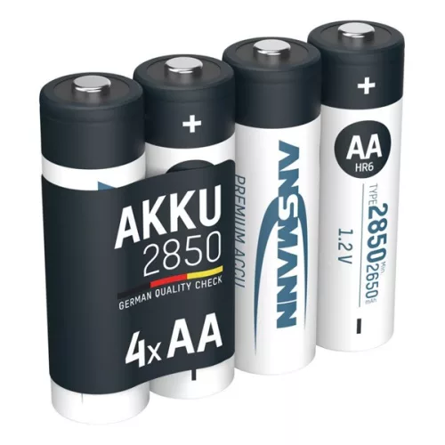 ANSMANN akku, ceruza, AA, 2850 mAh, Nagy energiafogyasztású eszközökhöz is, 4 db