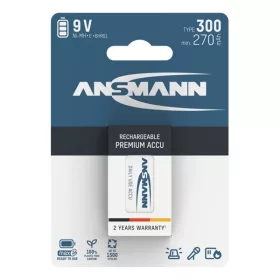 ANSMANN akku, 6F22 Type 300, 9 V, 300 mAh maxE, 1 db