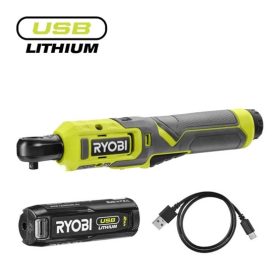   Ryobi 4V USB Lithium 1/4"-es racsnis kulcs, 1x 2,0Ah akkumulátor, töltő - RR14W4-120G