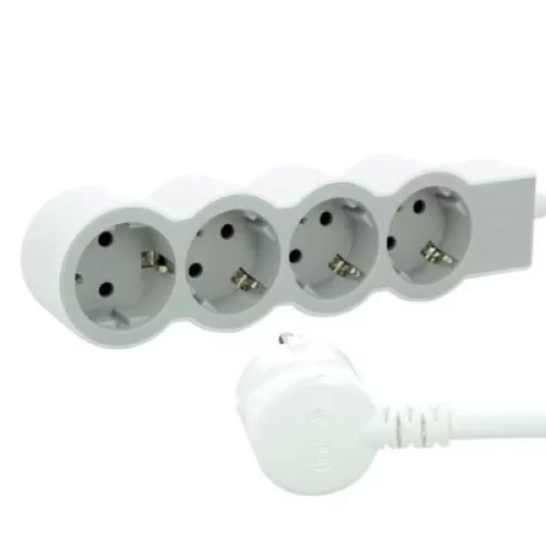 Legrand 694552 4x Schuko aljzat 1,5m vezetékkel fehér-szürke elosztósor
