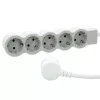 Legrand 694555 5x Schuko aljzat 1,5m vezetékkel fehér-szürke elosztósor