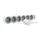 Legrand 694557 6x Schuko aljzat 1,5m vezetékkel fehér-szürke elosztósor