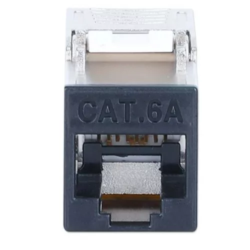 INTELLINET Keystone betét STP, CAT6a, szerszám nélkül szerelhető, slimline, fekete