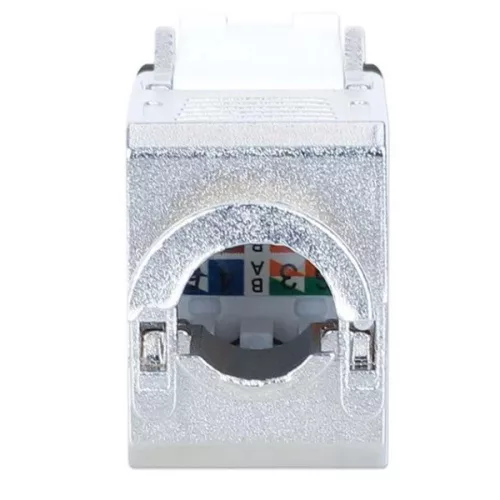 INTELLINET Keystone betét STP, CAT6a, szerszám nélkül szerelhető, slimline, fekete