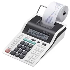   Számológép szalagos (57mm) 12 digit, 2 színű nyomtatás, elem+adapter Citizen CX-32N,