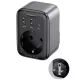 UGREEN Hálózati elosztó, Konnektor bővítő, 1x Schuko, 2x USB-A, 1x USB-C, 30W, szürke