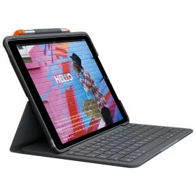   Logitech Slim Folio keyboard case for iPad (7th, 8th, & 9th gen) - Graphite - UK