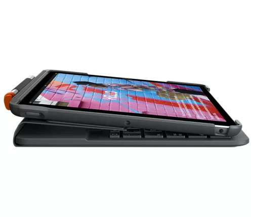 Logitech Slim Folio keyboard case for iPad (7th, 8th, & 9th gen) - Graphite - UK