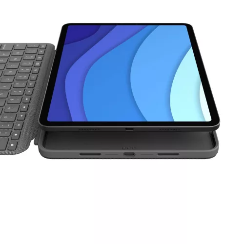 Logitech Combo Touch for iPad Pro Backlit detachable keyboard case with trackpad for iPadPro 12.9 (5th,6th) - Grey - US