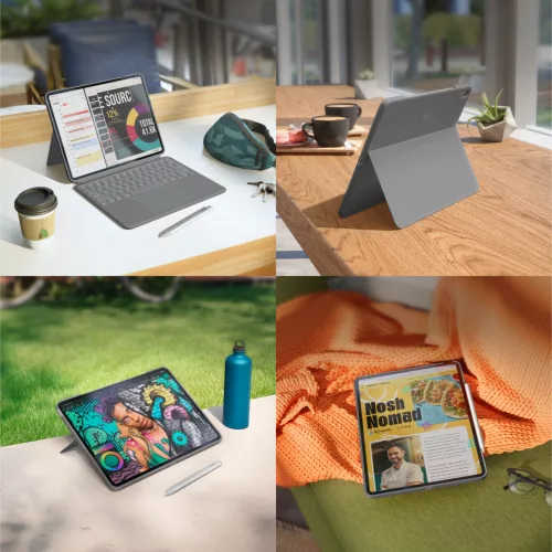 Logitech Combo Touch for iPad Air 13-inch (M2)-OXFORD-935OLD948,EMEA - Grey - US INT'L