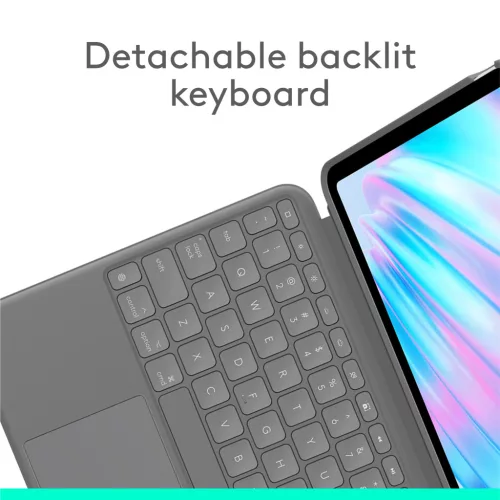 Logitech Combo Touch iPad Air 11-inch (M2)-OXFORD-935OLD948-US,EMEA - Grey - US INT'L