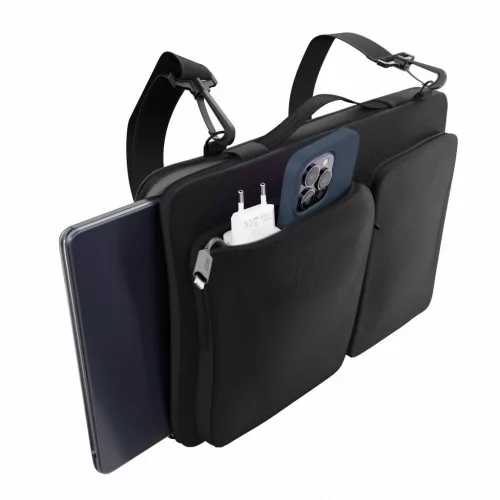 Next One Macbook Pro 16 inch Slim Shoulder Bag - fekete