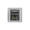 Lanberg AC süllyesztett fali aljzat 230V 2 USB porttal 2.1A, Schuko aljzat fehér