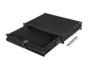 Lanberg AK-2001-B 19" 2U 483x360mm 4x ponton rögzíthető 90kg terhelhetőségű fekete rack fiók