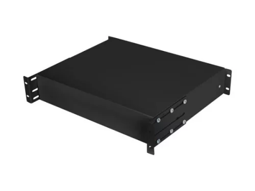 Lanberg AK-2001-B 19" 2U 483x360mm 4x ponton rögzíthető 90kg terhelhetőségű fekete rack fiók
