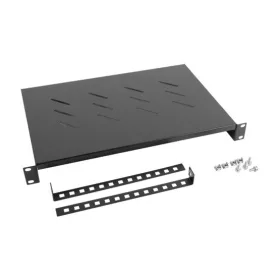   Lanberg 19" fix polc/tálca 1U/483x300mm 25kg maximum terhelhetőség fekete
