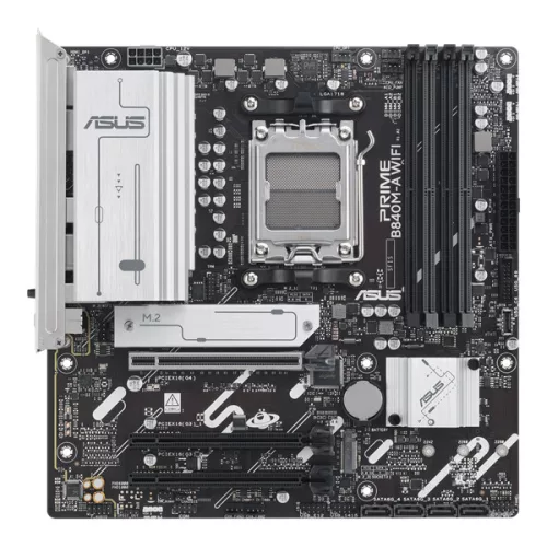 Asus Alaplap - AMD PRIME B840M-A WIFI AM5 (B840, ATX, 4xDDR5 7600+MHz, 4xSATA3, 3x M.2, HDMI+2xDP)