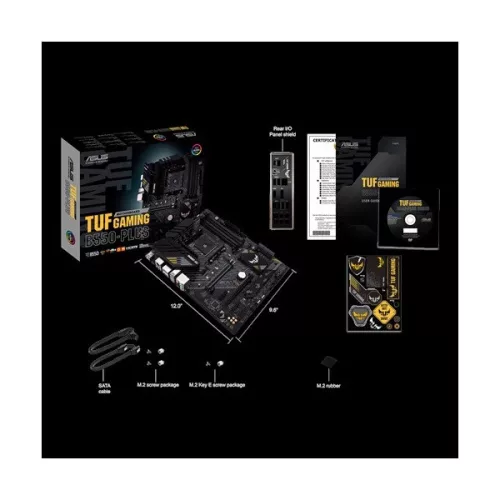 Asus Alaplap - AMD TUF GAMING B550-PLUS AM4 (B550, 4xDDR4 4800MHz, 6xSATA3, 2x M.2, 4xUSB2.0, 8xUSB3.2)