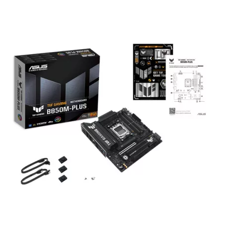 Asus Alaplap - AMD TUF GAMING B850M-PLUS AM5 (B850, ATX, 4xDDR5 8000+MHz, 4xSATA3, 3x M.2, HDMI+DP)