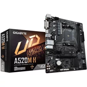   Gigabyte Alaplap - AMD A520M H AM4 (A520M, 2xDDR4 3200MHz, PCI-E, 4xSATA3, M.2, 6xUSB2.0, 6xUSB3.1)