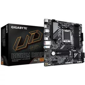   Gigabyte Alaplap - AMD B650M D3HP AM5 (B650, 2xDDR5 5200MHz, RAID, 4xSATA3, M.2, 6xUSB2.0, 7xUSB3.1)