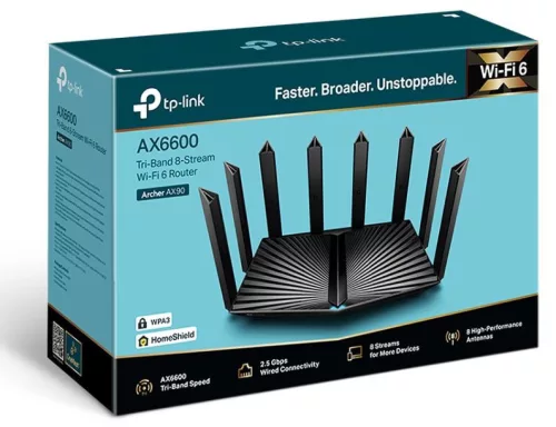 TP-LINK ROUTER ARCHERA X90 AX6600 Tri-Band WiFi6