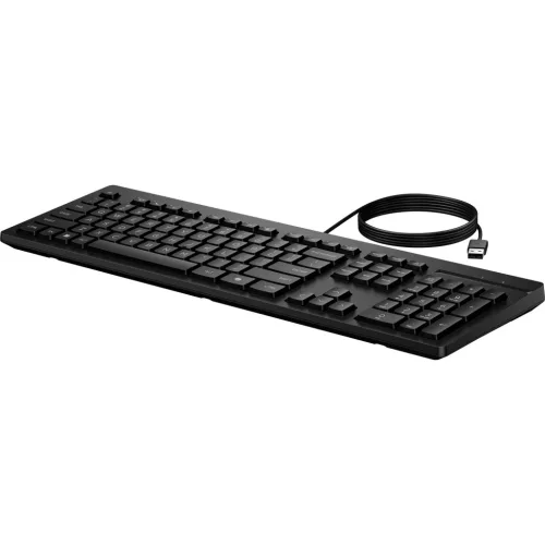HP 125 vezetékes billentyűzet HU, Kábelhossz	180 cm; 	Vezetékes USB Type-A; 1 év gar,Kompatibilis operációs rendszerek	Windows 11; Windows 10, fekete