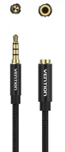 Vention 3.5mm jack/M -> 3.5mm/F , (hosszabbító,audio,fekete), 8m, kábel