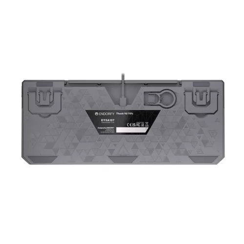 Endorfy Billentyűzet - Thock V2 75% (RGB, Red Switch, mechanikus, 82 gomb, 1,8m, US)