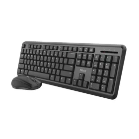   Trust Billentyűzet+Egér Kit Vezeték Nélküli - Ody Silent (micro vevő; USB; multimed.; fekete; magyar)