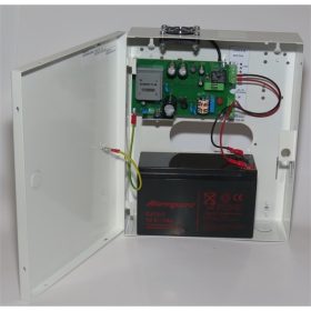   Makrai kapcsoló üzemű szünetmentesíthető tápegység, 9,5A/12V-13,8V, intelligens, akkumulátorhely (12V/7Ah)