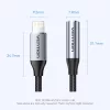 Vention 3.5mm jack/F -> Lightning, 0,1m, kábel