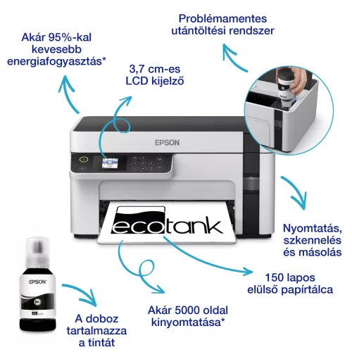 Epson EcoTank M2120 mono tintasugaras multifunkciós nyomtató