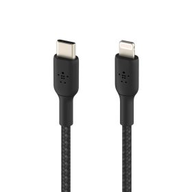   Belkin BOOST CHARGE USB-C to Lightning Cable, Braided - 1M - Black