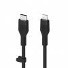 Belkin BOOST CHARGE Flex Silicone cable USB-C to Lightning - 2M - Black