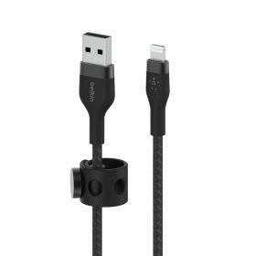   Belkin BOOST CHARGE PRO Flex USB-A to LTG, Braided Silicone Cable - 2M - Black