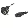 Lanberg CEE 7/7->IEC 320 C13 tápkábel 1,8 m, VDE fekete