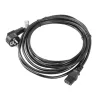 Lanberg CEE 7/7->IEC 320 C13 tápkábel, 5 m, VDE, fekete