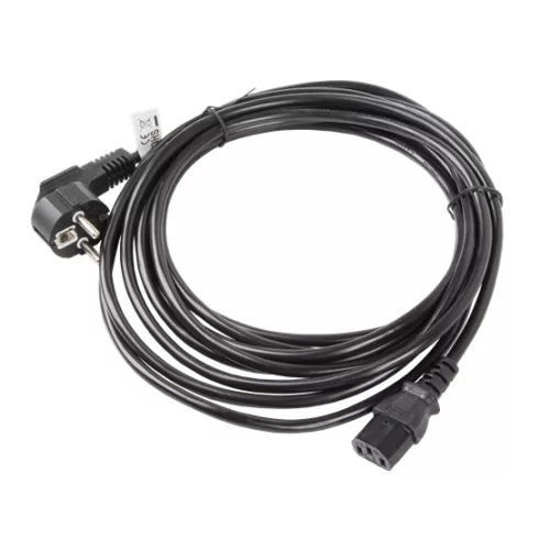 Lanberg CEE 7/7->IEC 320 C13 tápkábel, 5 m, VDE, fekete