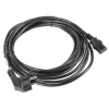Lanberg CEE 7/7->IEC 320 C13 tápkábel, 5 m, VDE, fekete