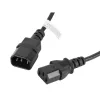 Lanberg IEC 320 C13->C14 kábel 1,8 m, fekete