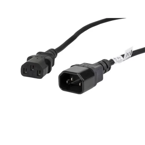 Lanberg IEC 320 C13->C14 kábel 1,8 m, fekete