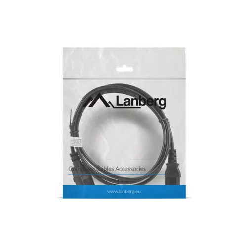 Lanberg IEC 320 C13->C14 kábel 1,8 m, fekete