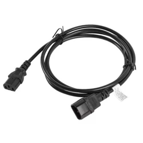 Lanberg IEC 320 C13->C14 kábel, 1,8 m, VDE, fekete