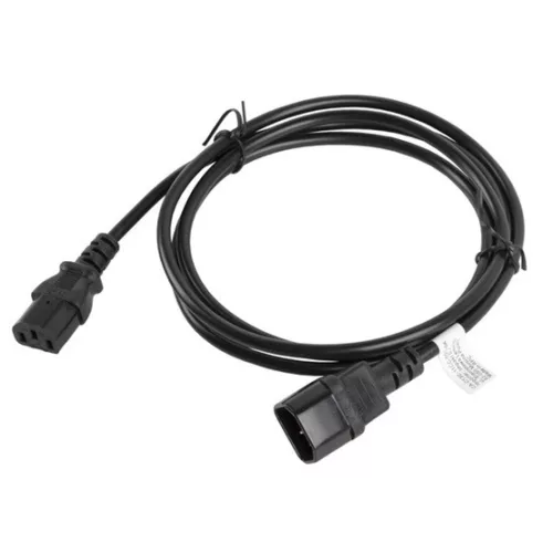 Lanberg IEC 320 C13->C14 kábel, 1,8 m, VDE, fekete