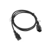Lanberg IEC 320 C13->C14 kábel, 1,8 m, VDE, fekete