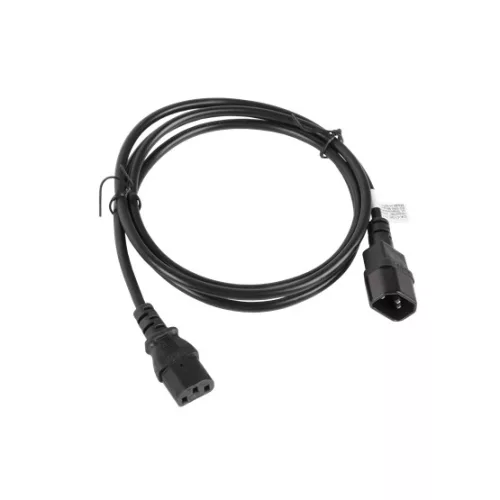 Lanberg IEC 320 C13->C14 kábel, 1,8 m, VDE, fekete